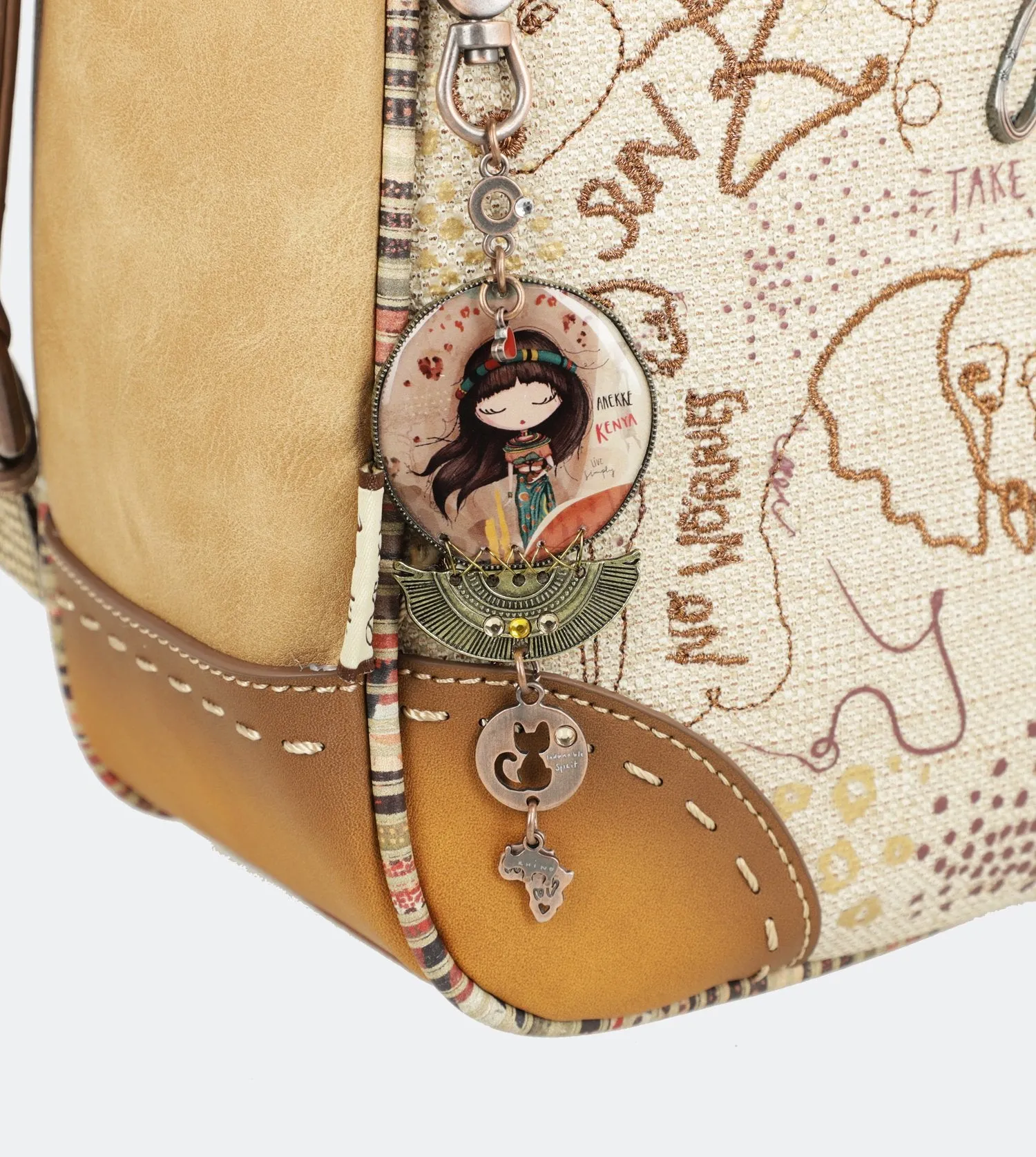 Safari Fusion Embroidered crossbody bag