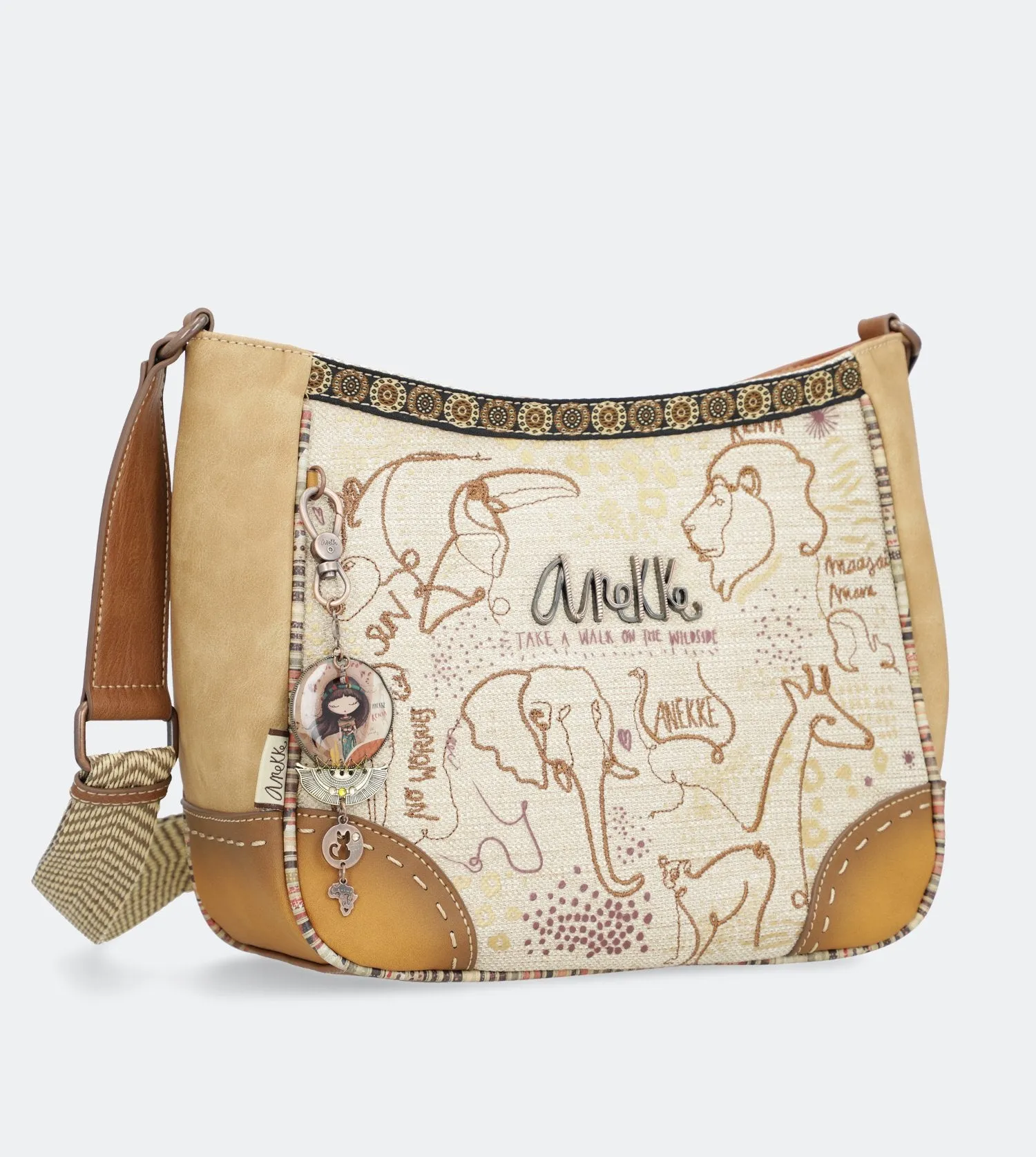 Safari Fusion Embroidered crossbody bag