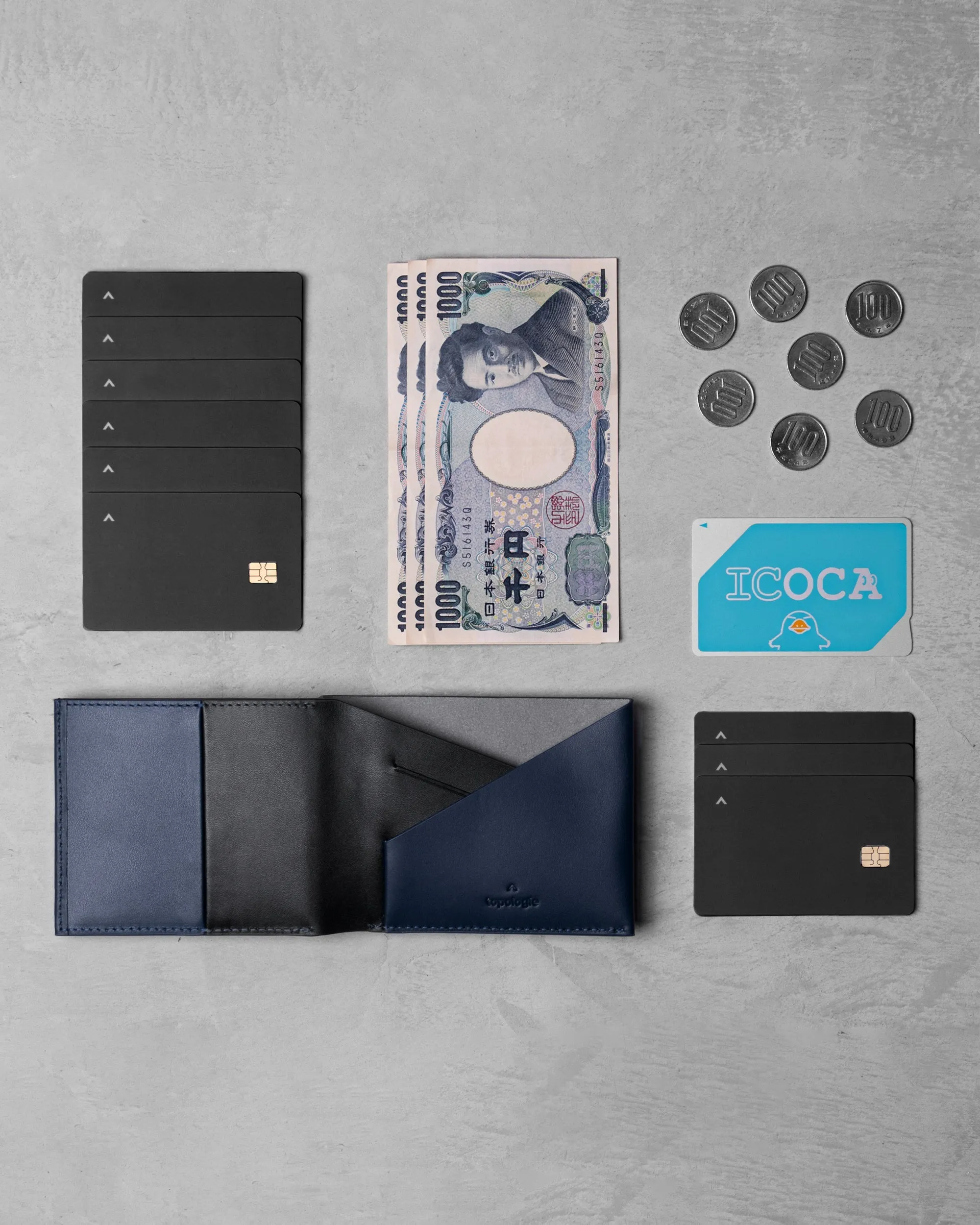 Slim Coin Wallet Plus Navy