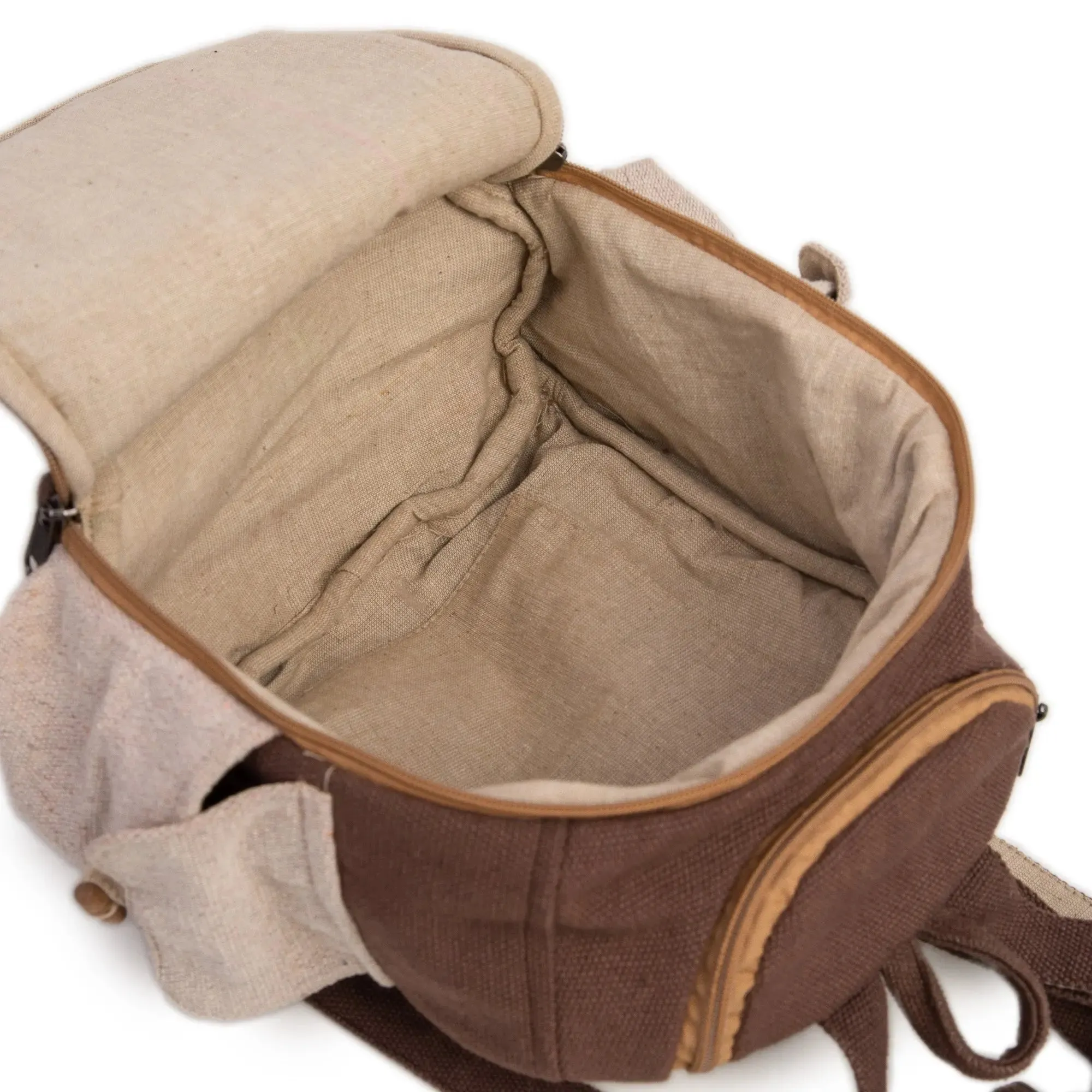 Small Hemp Backpack Bag Purse Women Men