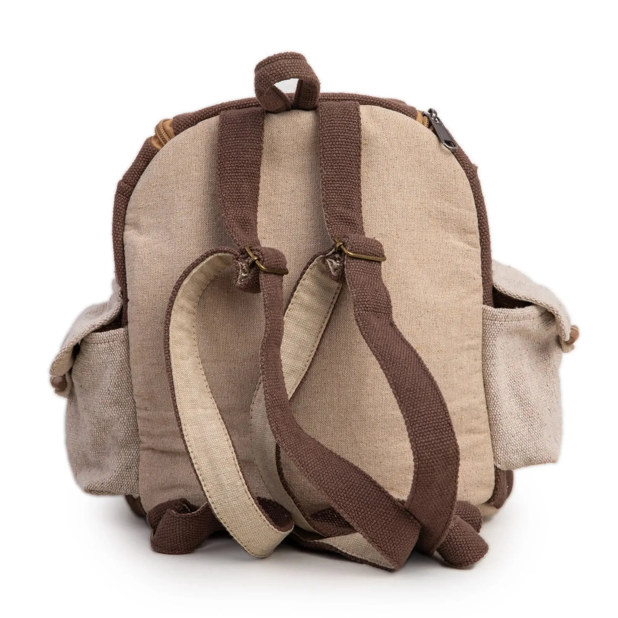 Small Hemp Backpack Bag Purse Women Men