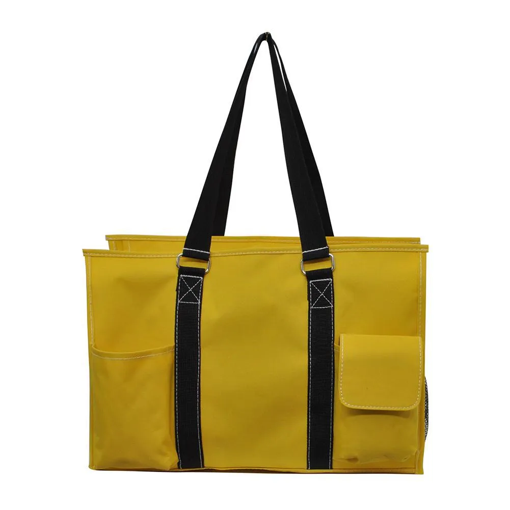 Softball Yellow NGIL Zippered Caddy Organizer Tote Bag