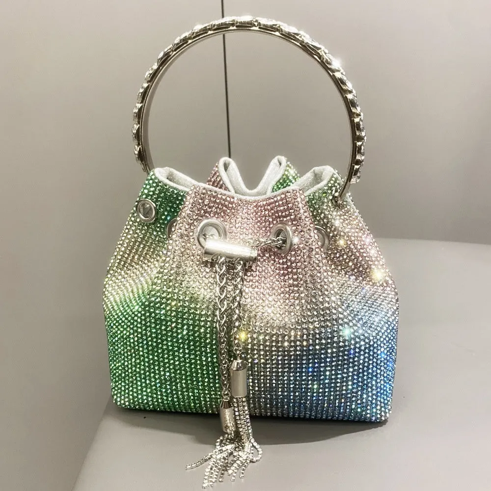 Sparkling Diamond Rhinestone Potli Bucket Bags