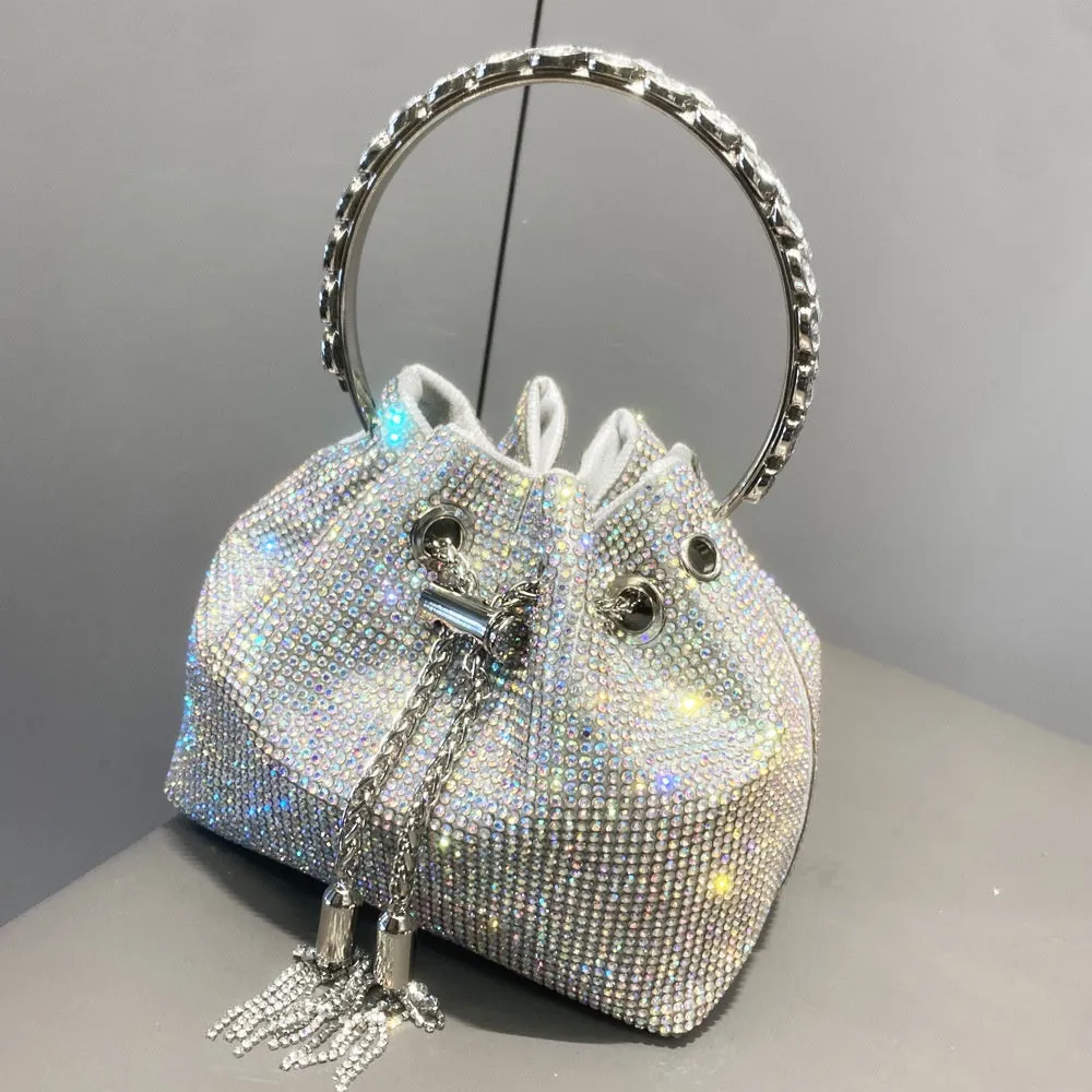 Sparkling Diamond Rhinestone Potli Bucket Bags