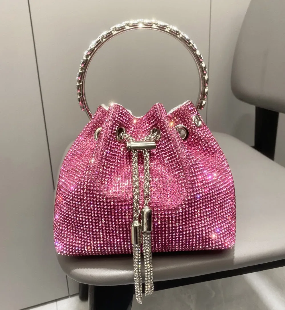 Sparkling Diamond Rhinestone Potli Bucket Bags