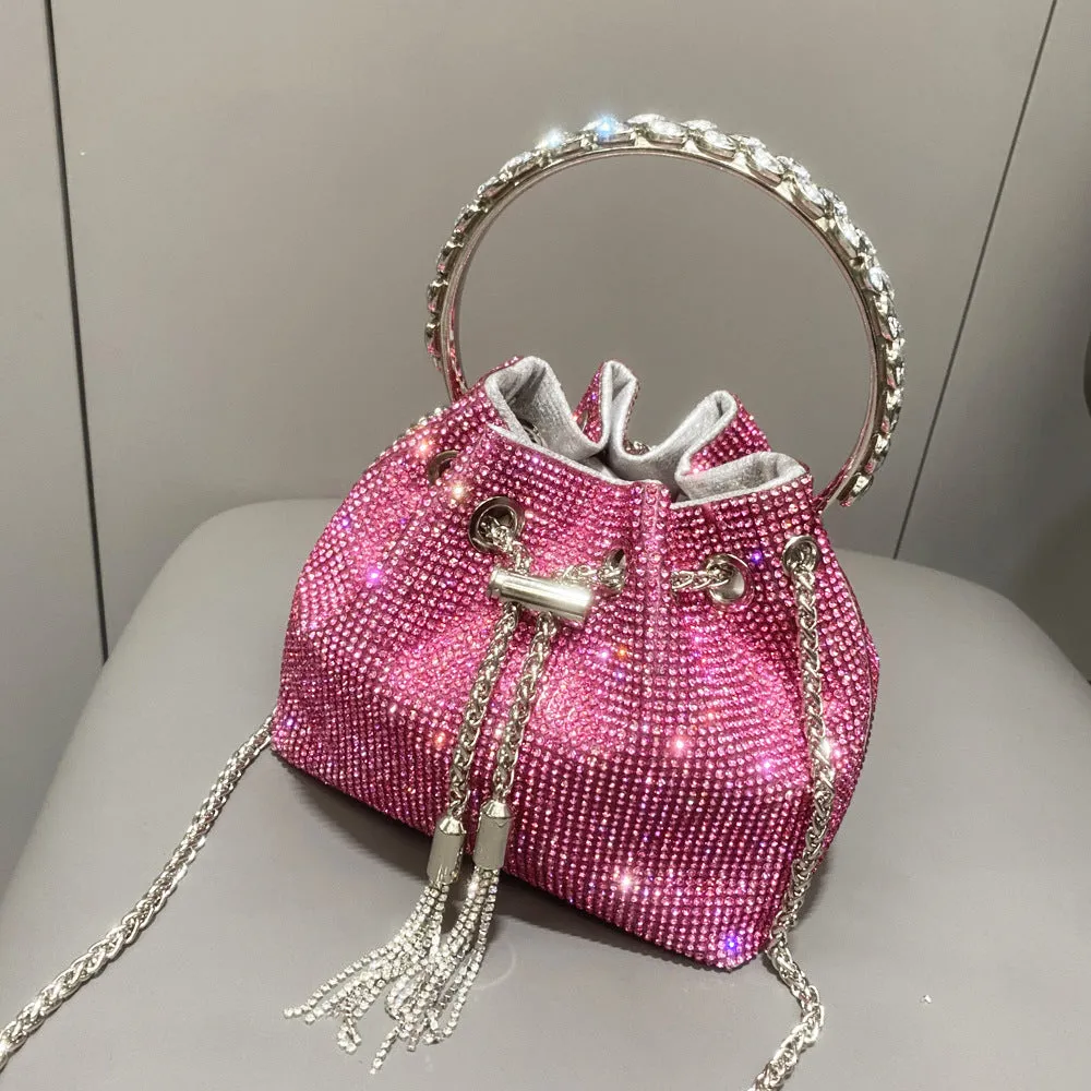 Sparkling Diamond Rhinestone Potli Bucket Bags