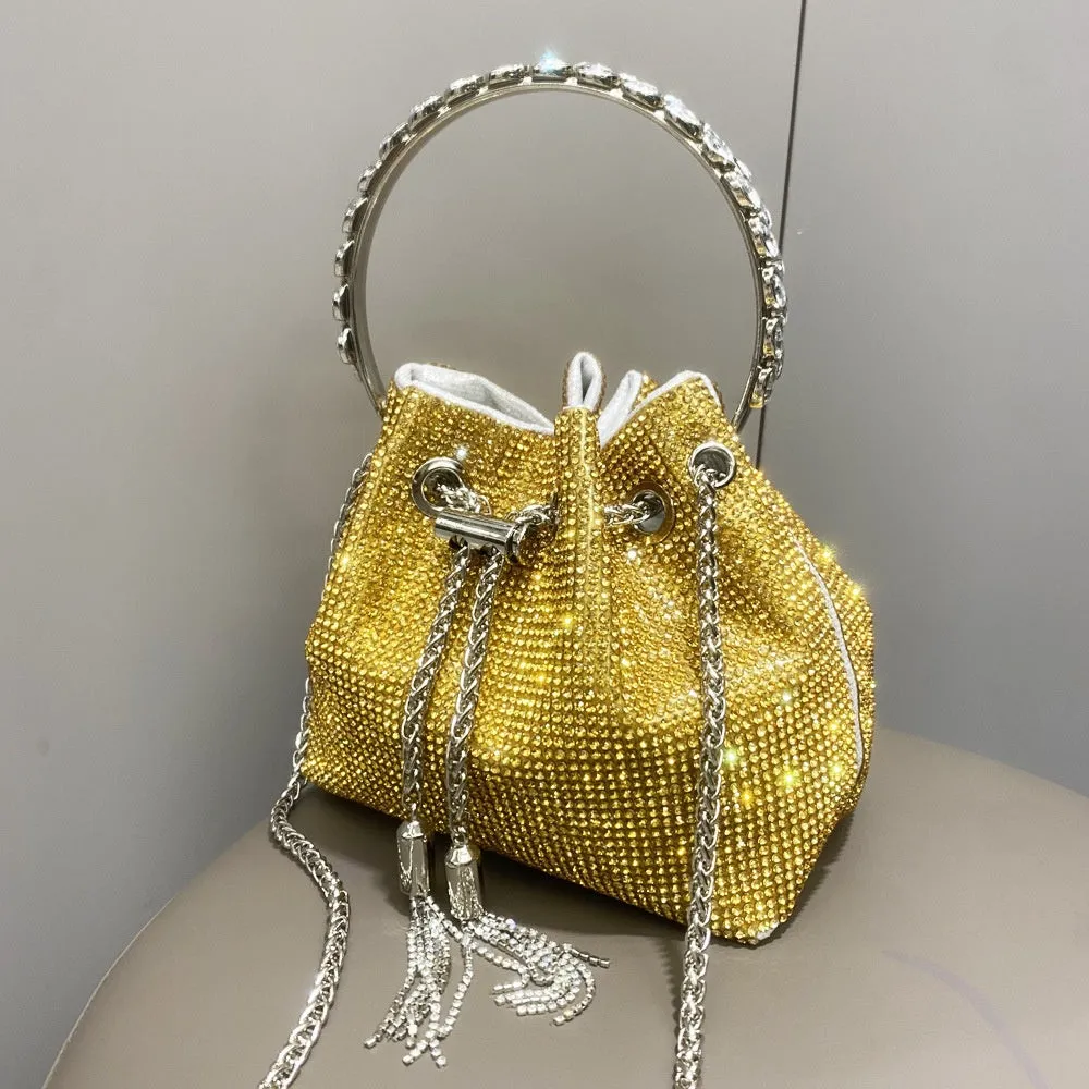 Sparkling Diamond Rhinestone Potli Bucket Bags