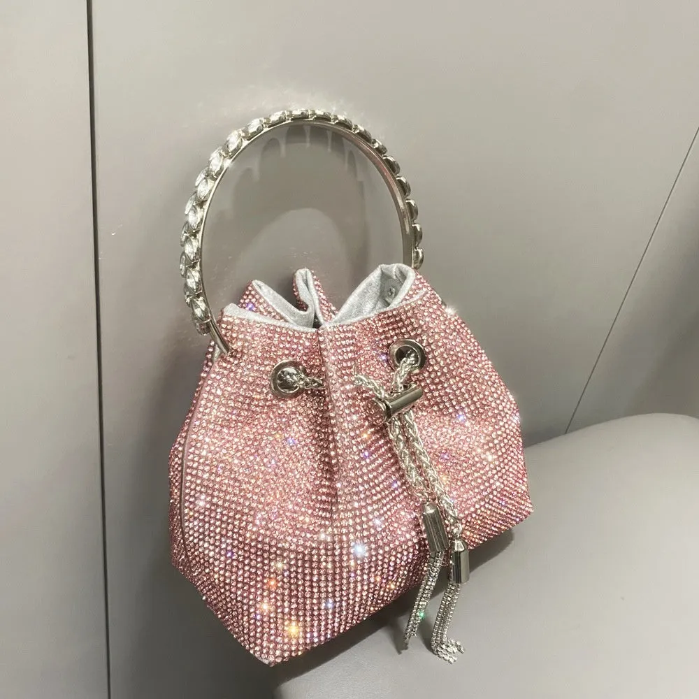 Sparkling Diamond Rhinestone Potli Bucket Bags