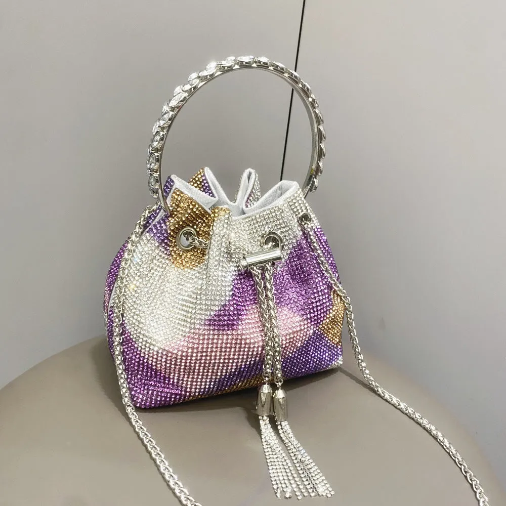 Sparkling Diamond Rhinestone Potli Bucket Bags