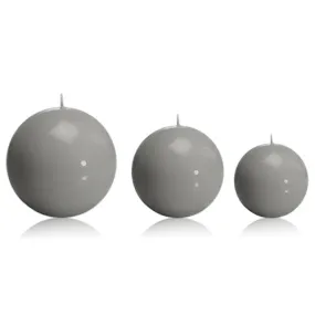 Sphere Ball Grey Candle