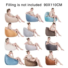 Stuffed Toy Storage Bean Bag Chair Extra Large Pouch Sofa Cover (Filling Is Not Included) 90X110CM