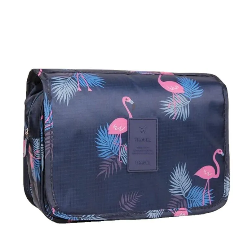 Stylish High Capacity Hanging Women's Nylon Toiletry Bag For Cosmetics