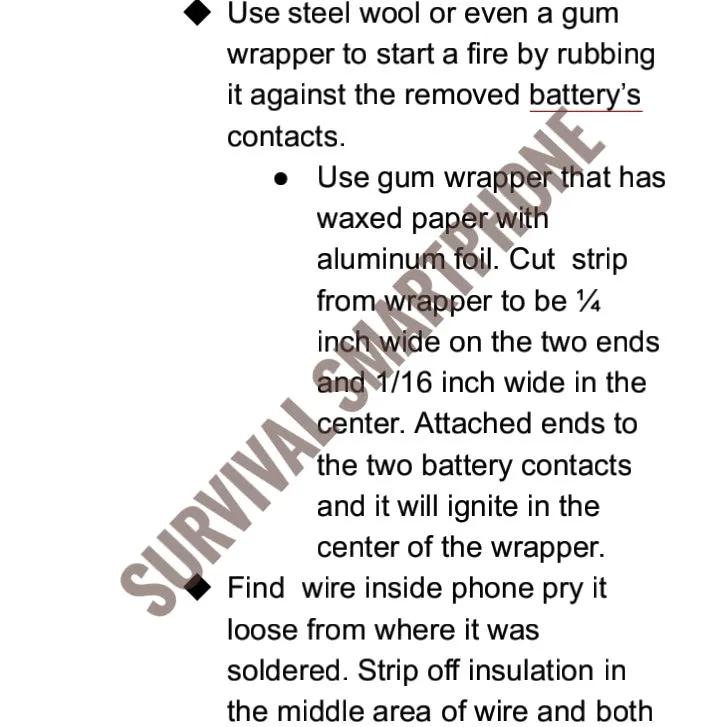 Survival Smartphone - Viable Operations of a Mobile Phone [PDF]