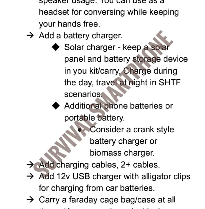 Survival Smartphone - Viable Operations of a Mobile Phone [PDF]