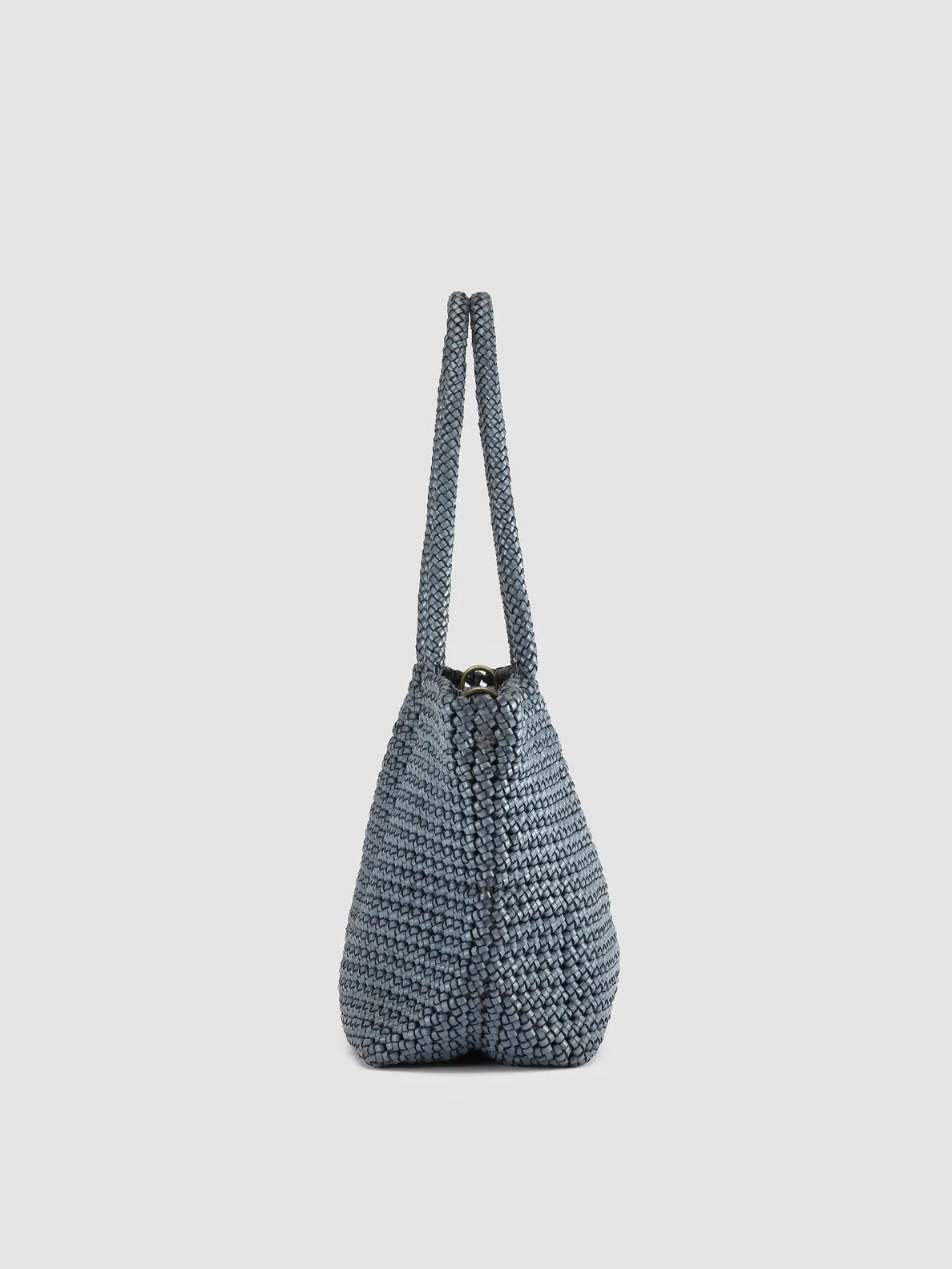 SUSAN 09 - Blue Woven Leather Shoulder Bag