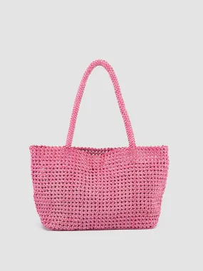 SUSAN 09 - Rose Woven Leather Shoulder Bag