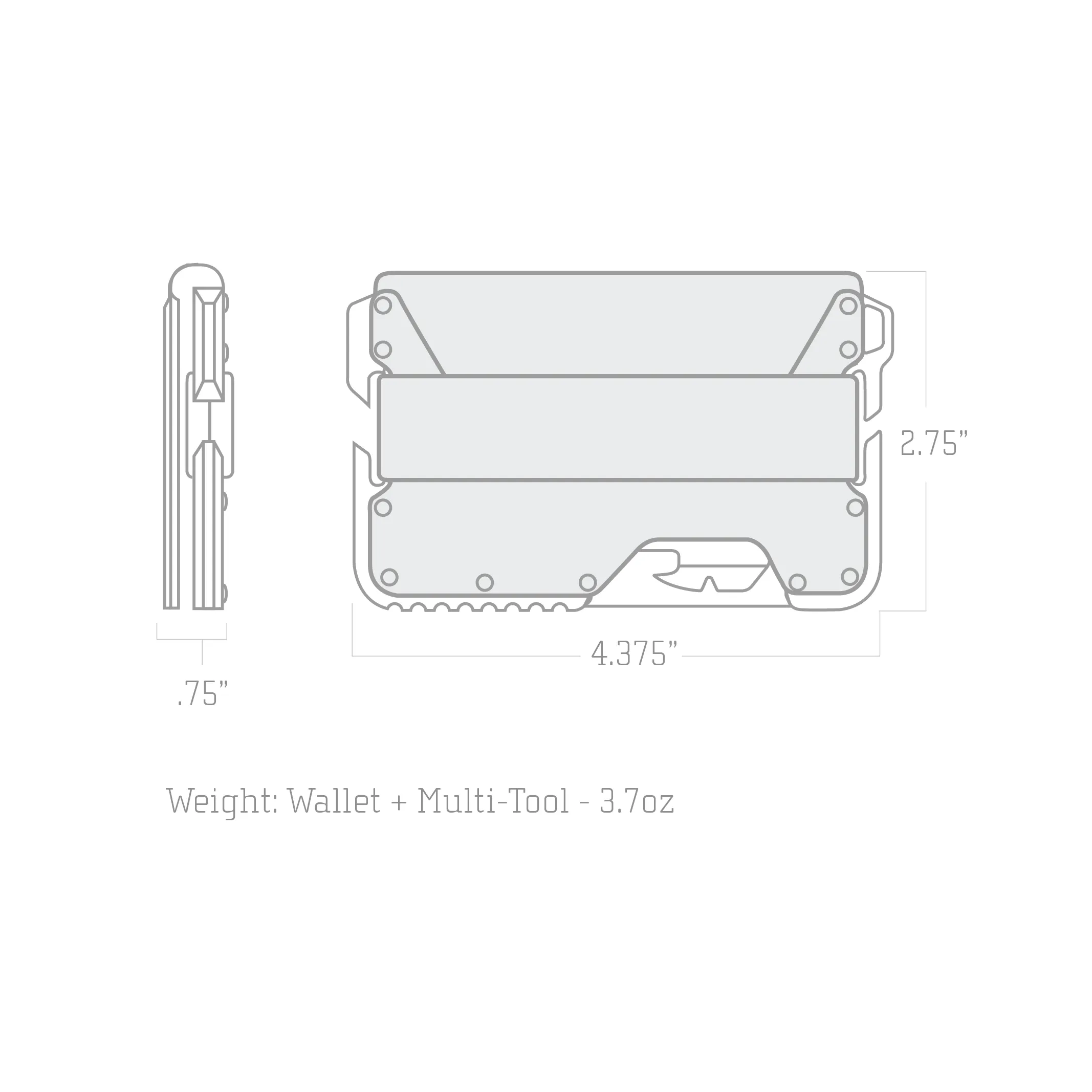 T01 TACTICAL™ BIFOLD WALLET - SPEC-OPS - SPECIAL EDITION - GUNMETAL