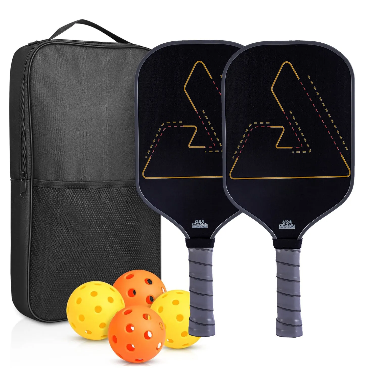 T700 Cloth Grain Frosted Rough Particles Carbon Fiber Pickleball Paddles Set