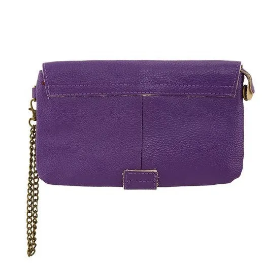 TEEK - Purple Genuine Leather Envelope Bag