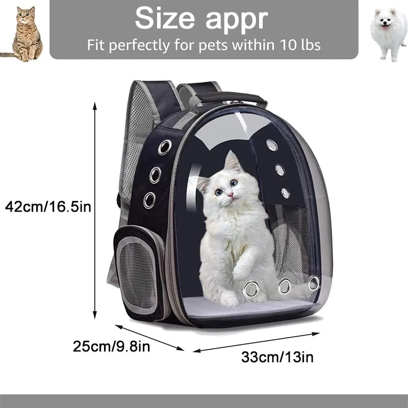 Transparent Outing Portable Space Cat Backpack