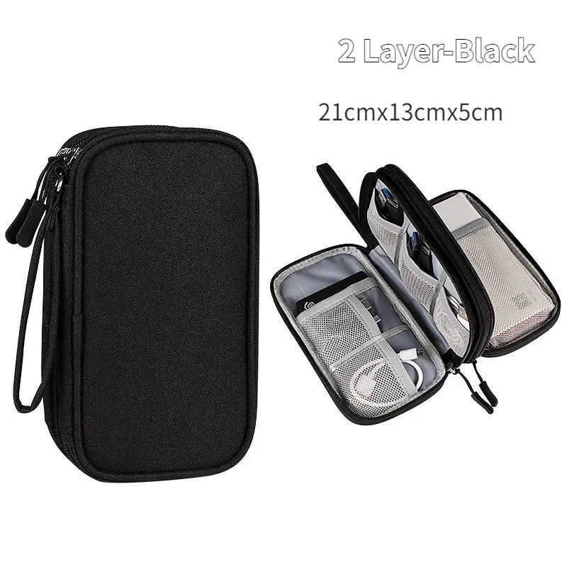 Travel Cable Bag Portable Digital Storage Pouch Charger Data Cable USB Bag Organizer Waterproof Electronic Accessory Storage Bag