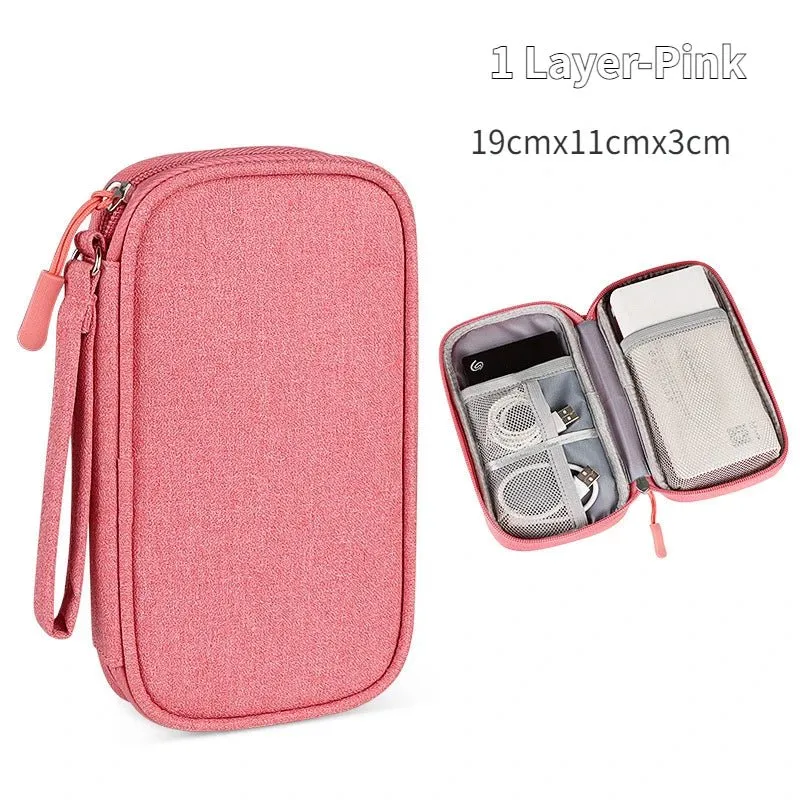 Travel Cable Bag Portable Digital Storage Pouch Charger Data Cable USB Bag Organizer Waterproof Electronic Accessory Storage Bag