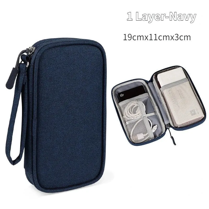 Travel Cable Bag Portable Digital Storage Pouch Charger Data Cable USB Bag Organizer Waterproof Electronic Accessory Storage Bag