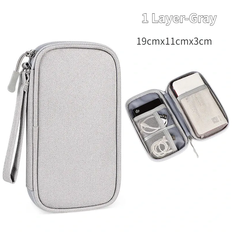 Travel Cable Bag Portable Digital Storage Pouch Charger Data Cable USB Bag Organizer Waterproof Electronic Accessory Storage Bag