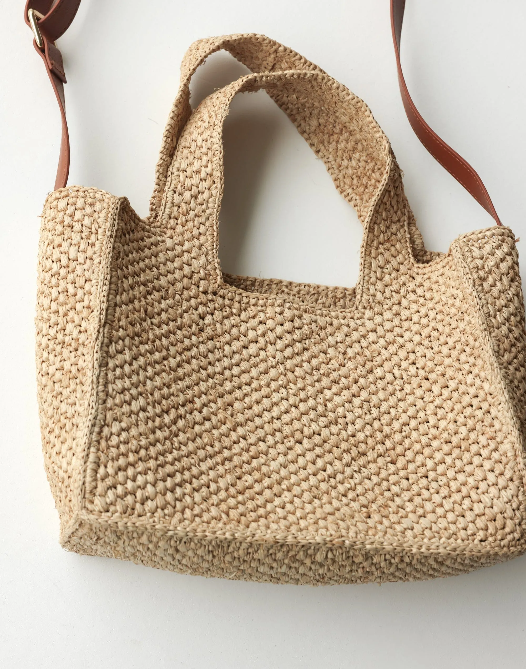 Vashti Handle Bag (Natural Raffia) - By Billini