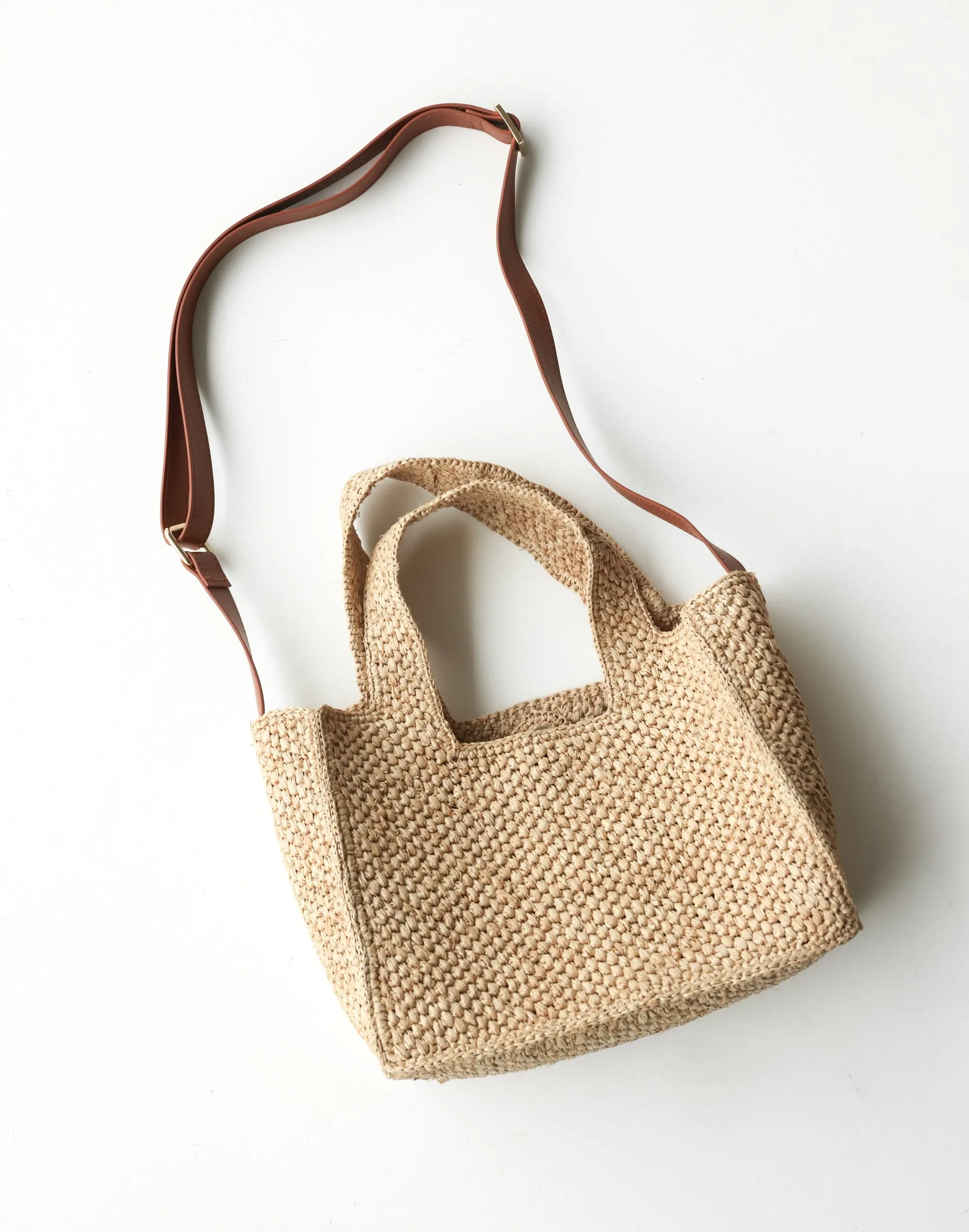 Vashti Handle Bag (Natural Raffia) - By Billini