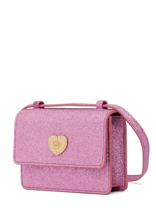 Versace   Glittered shoulder bag w/Medusa appliqué 