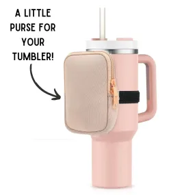 Water Bottle Tumbler Pouch in Light Pink | Wallet Fanny Pack Stanley Tumbler Accessories