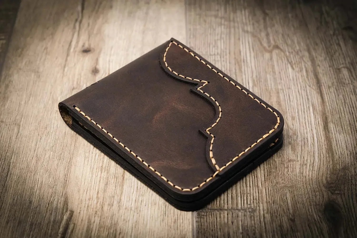 Western Bifold Wallet - Walnut Brown