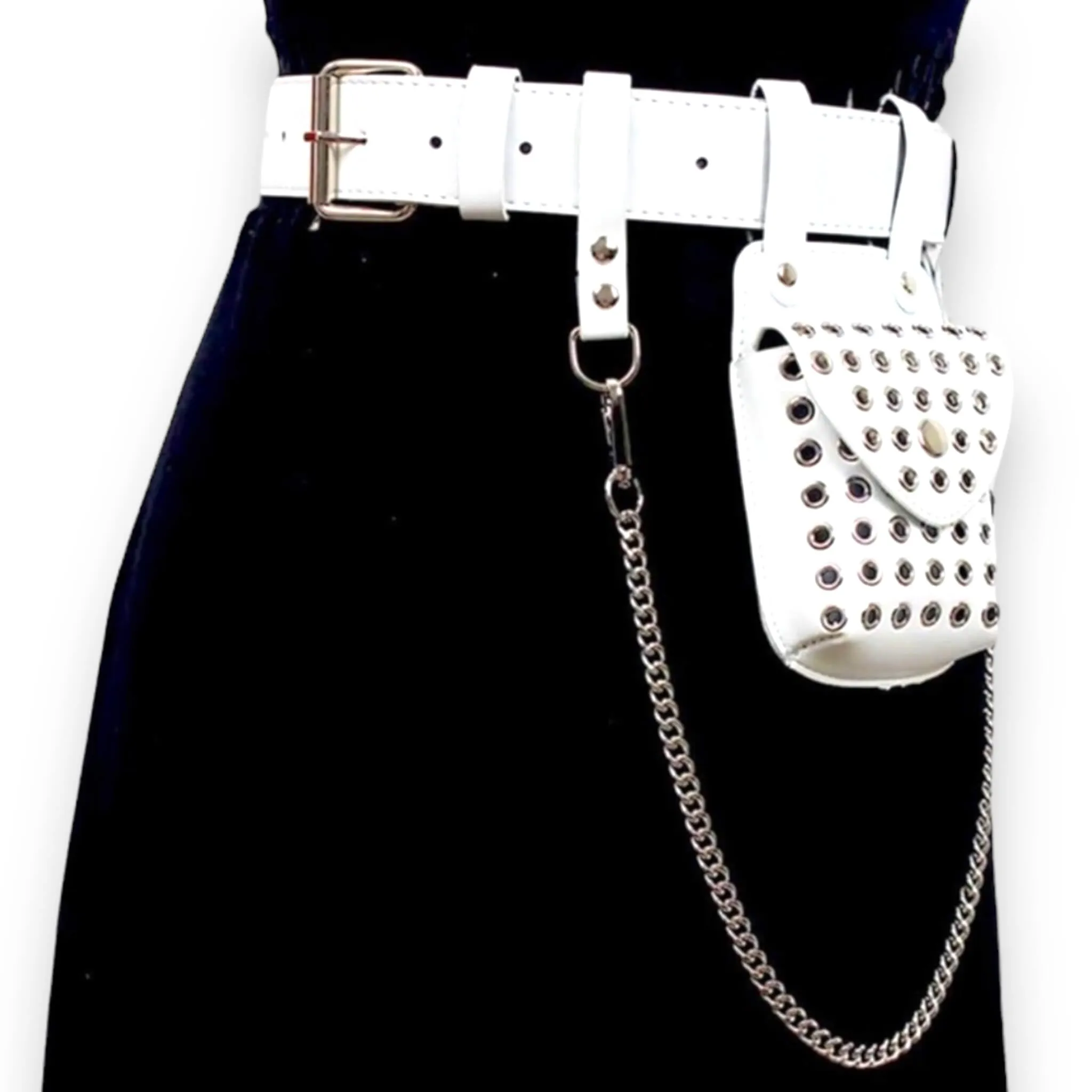 Wide Statement Belt with Micro Bag