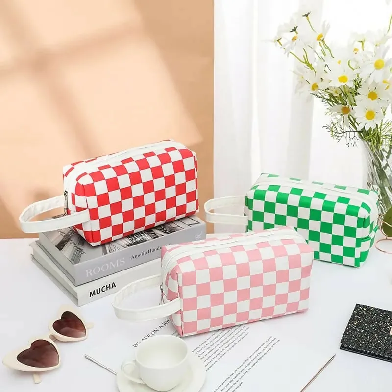 Women Waterproof PU Leather Cosmetic Storage Bags Chess-SA2405-115