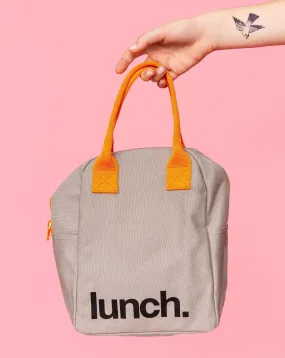 Zipper - 'Lunch' Grey / Pumpkin